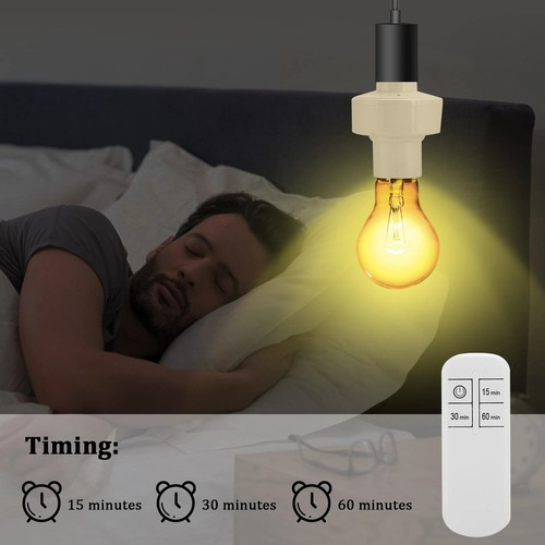 Wireless Remote Control Light Lamp E27 Screw Bulb Base Holder Cap Socket Switch