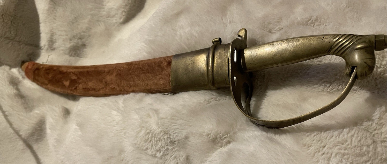 VIntage Shamshir India Dress Sword with Brass Scabbard 22”