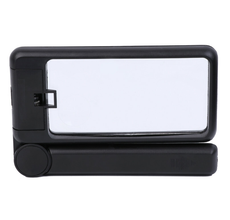 Hand-held Folding Rectangular Magnifying Glass 2.5/4X Double Lens Gift Magnifier
