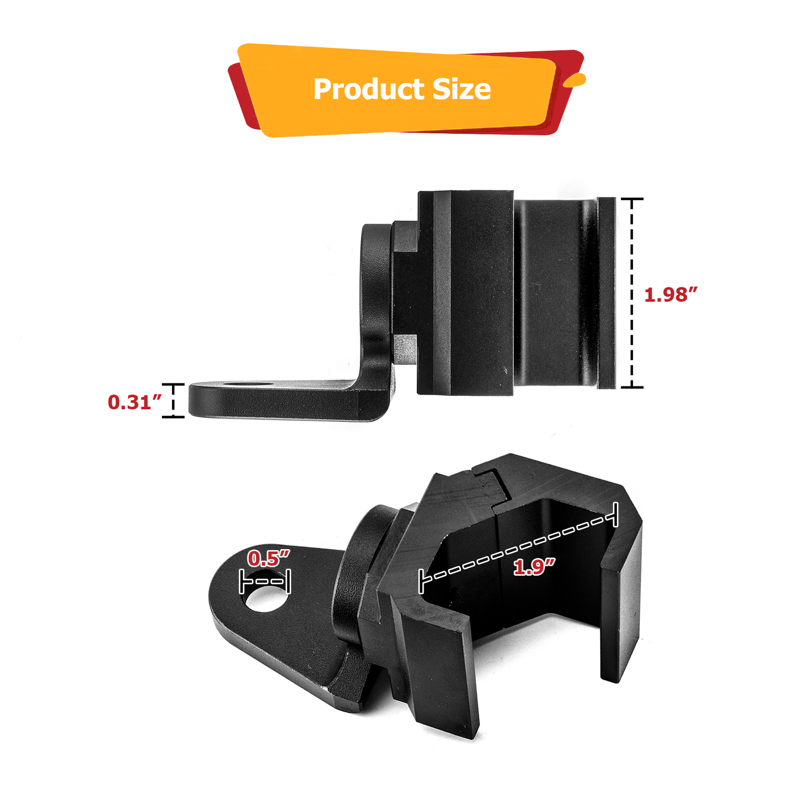 For CFMOTO UFORCE 600 1000 4PCS UTV LED Whip Light Mount Clamp Pro-fit Cage