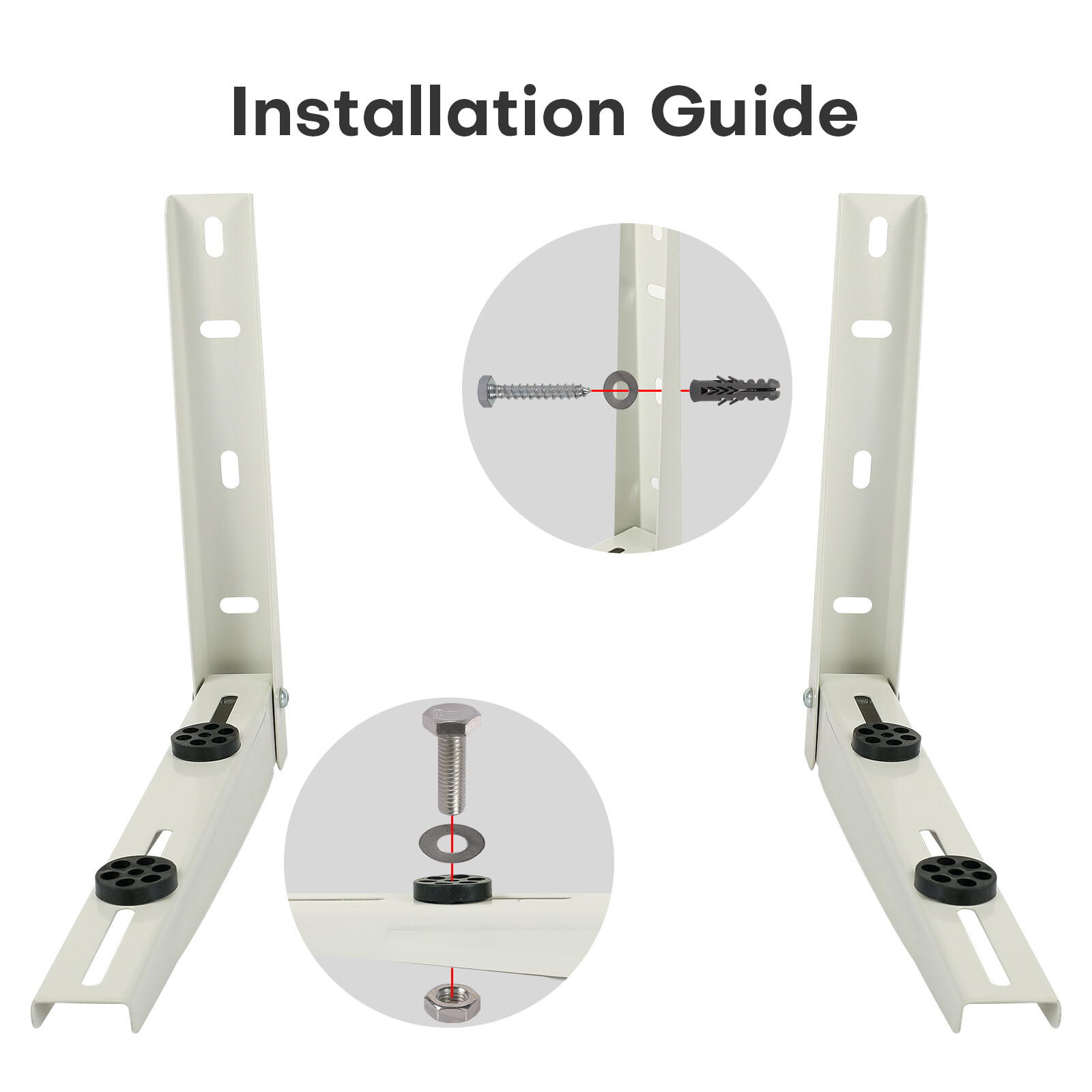 Mini Split Wall Mounting Bracket for 9000-18000BTU Foldable Air Conditioner Rack