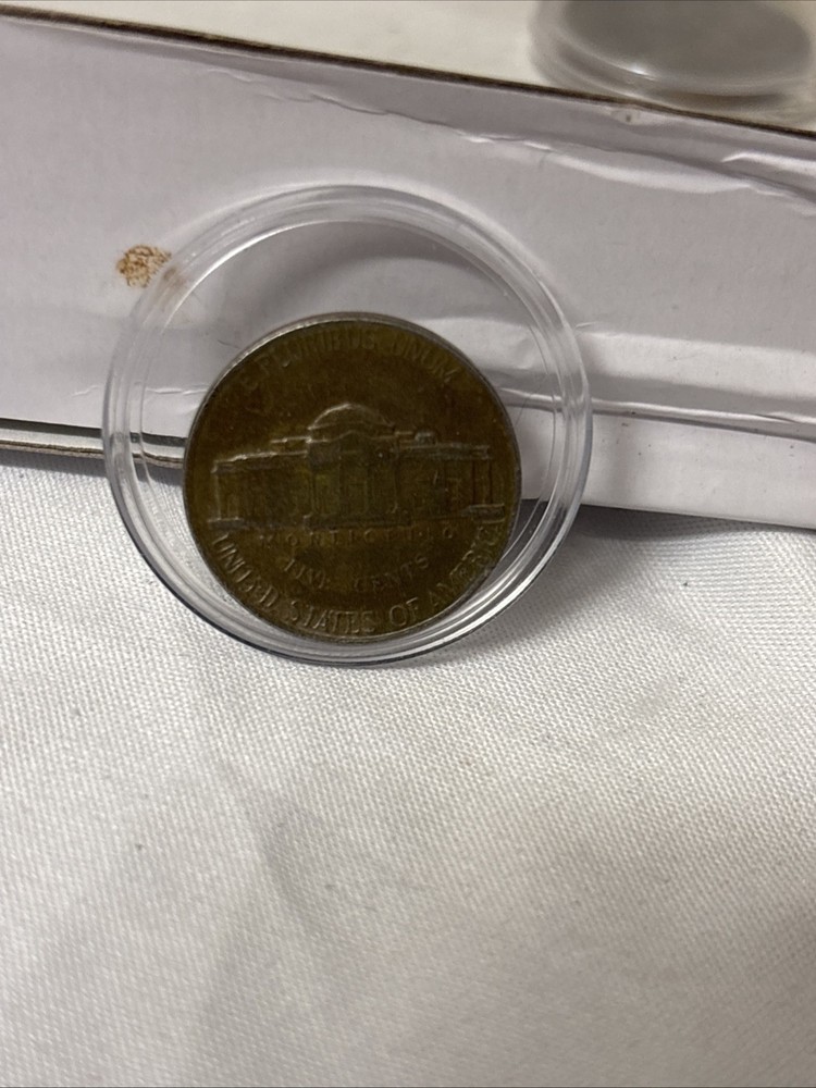 1990 Rare US Nickel Error Missing Clad Layer Both Sides💥💥