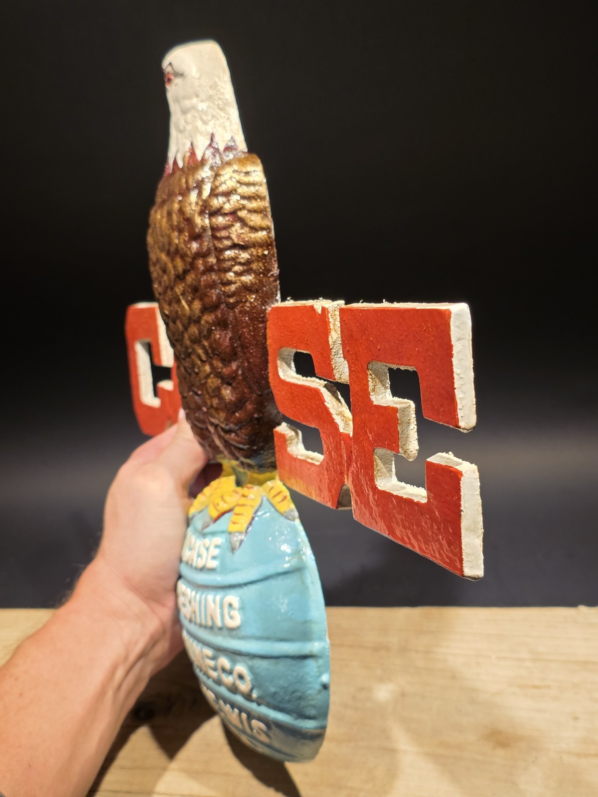 Antique Style Cast Iron Case American Eagle Sign Plaque