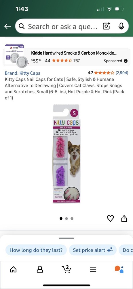 Kitty Caps Nail Caps for Cats-small