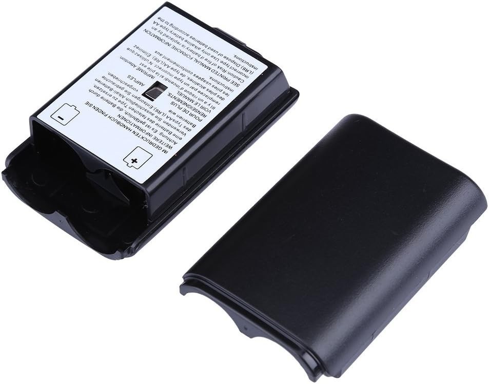 Replacement Black Battery Pack Kit for Xbox 360 Controllers - 2 Durable Covers