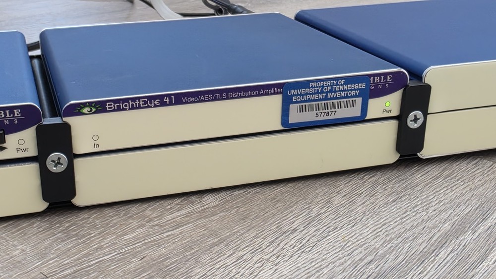 Ensemble Designs BrightEye Rack Bundle (1) BE55 Sync Gen (2) BE41 DA - Powers On