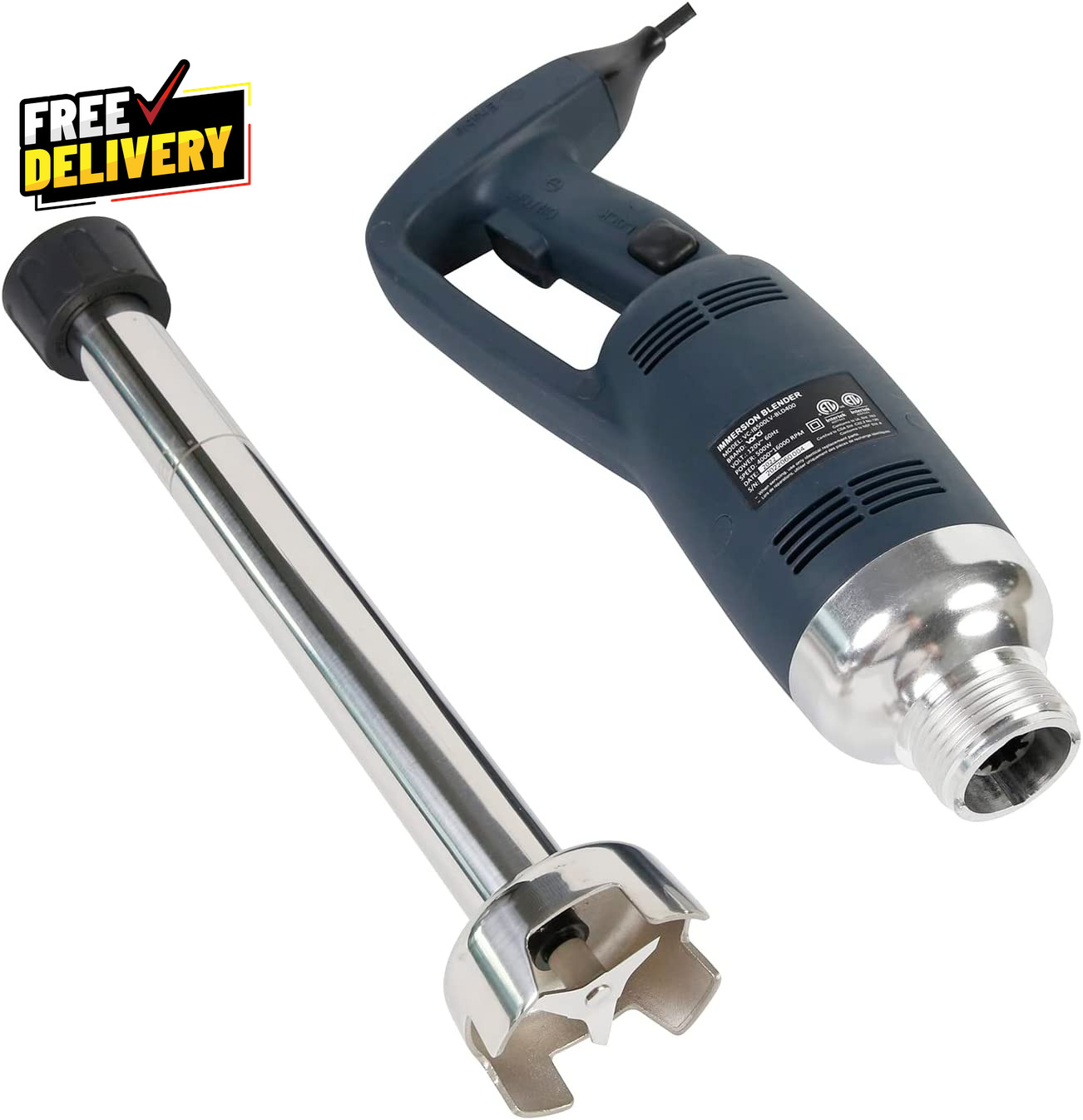 500W Commercial Immersion Blender 16 SUS 304 Removable Shaft Heavy Duty Power...