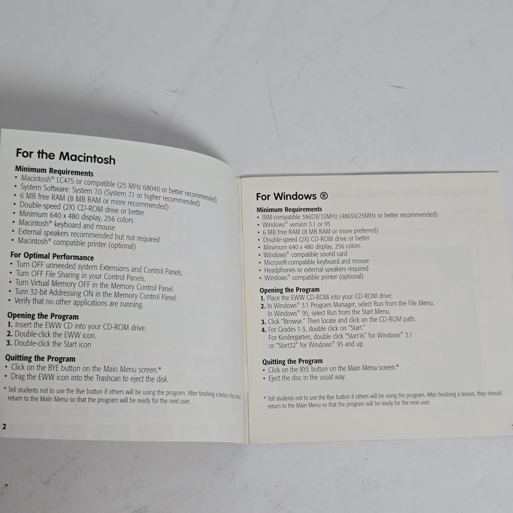 User's Guide For Grade 1 Exploring Where & Why Education CD ROM WIN 95/MAC