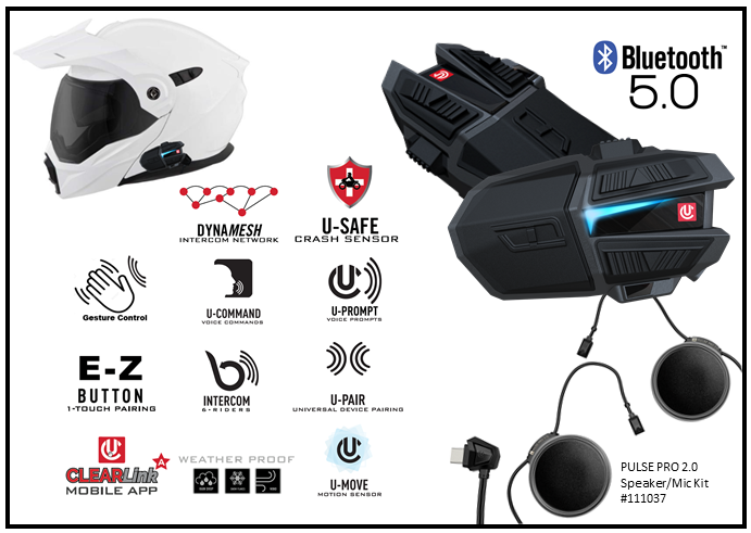 Uclear Motion Infinity Dual Bluetooth Motorcycle Fullface Helmet Communicator