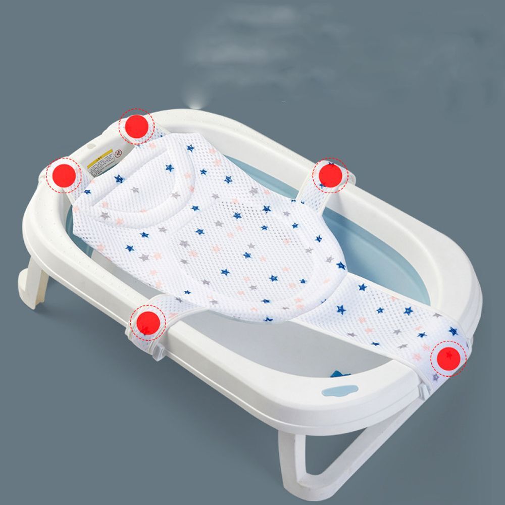 Baby Foldable Baby Shower Bath Tub Pad Non-Slip Bathtub soft Seat Support Mat