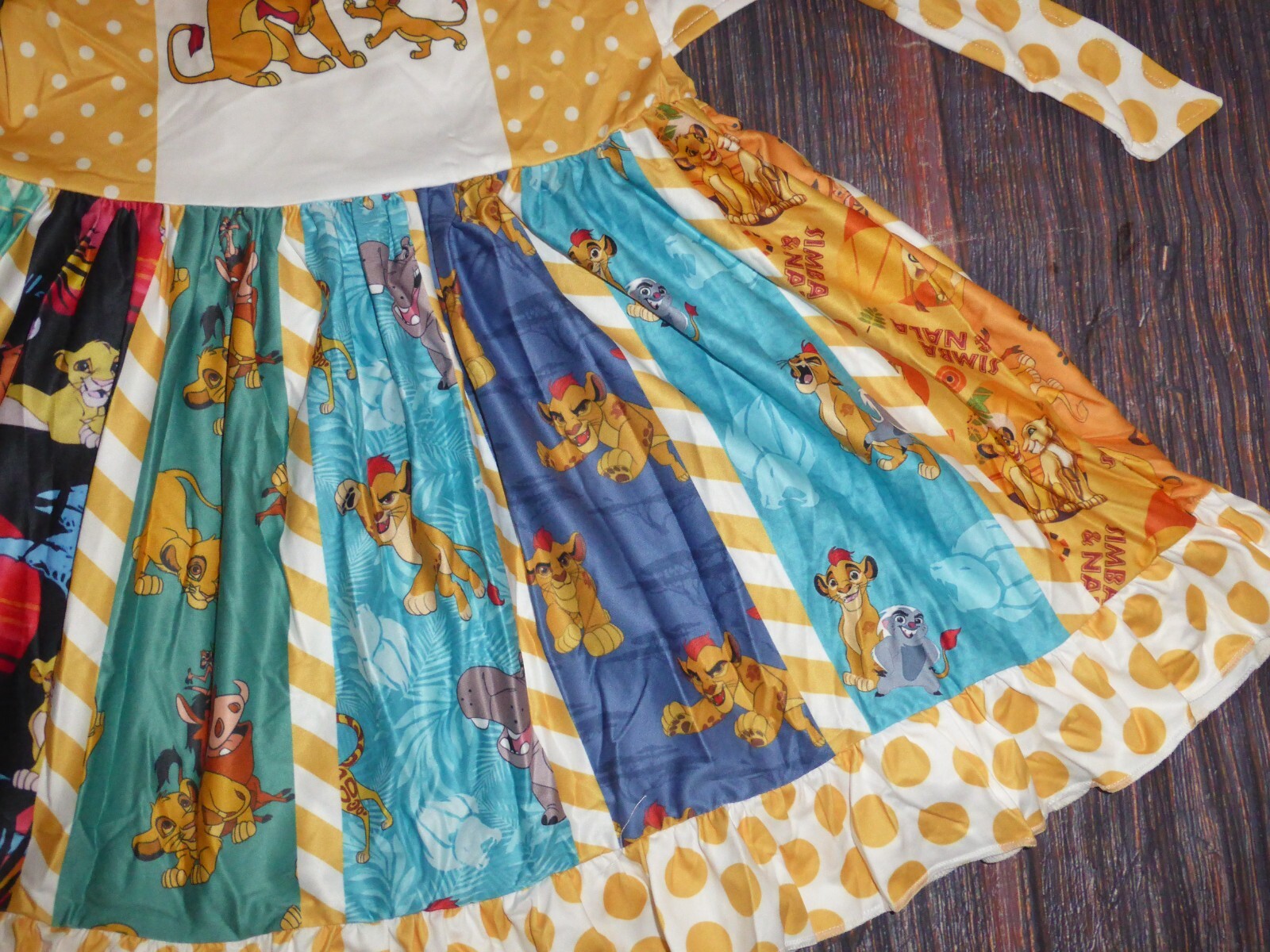 NEW Boutique Lion King Simba Mufasa Girls Panel Twirl Dress