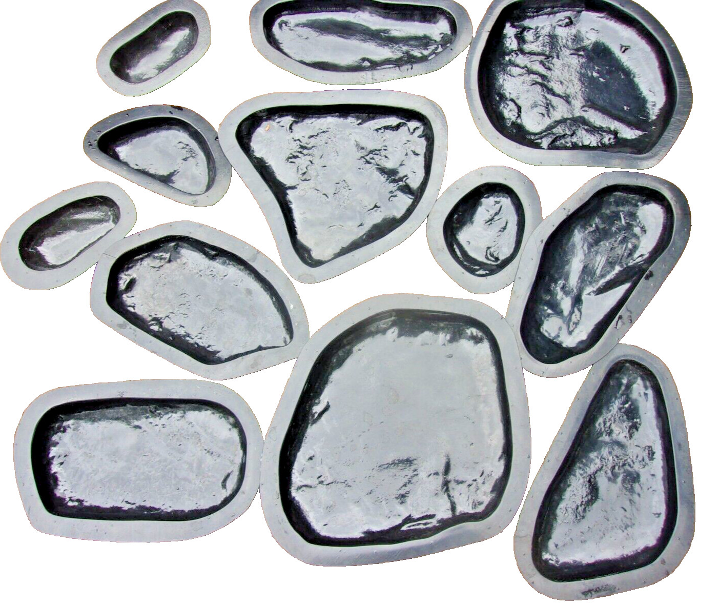 Rock facing concrete cement molds wall veneer flagstone set 12 plastic moulds