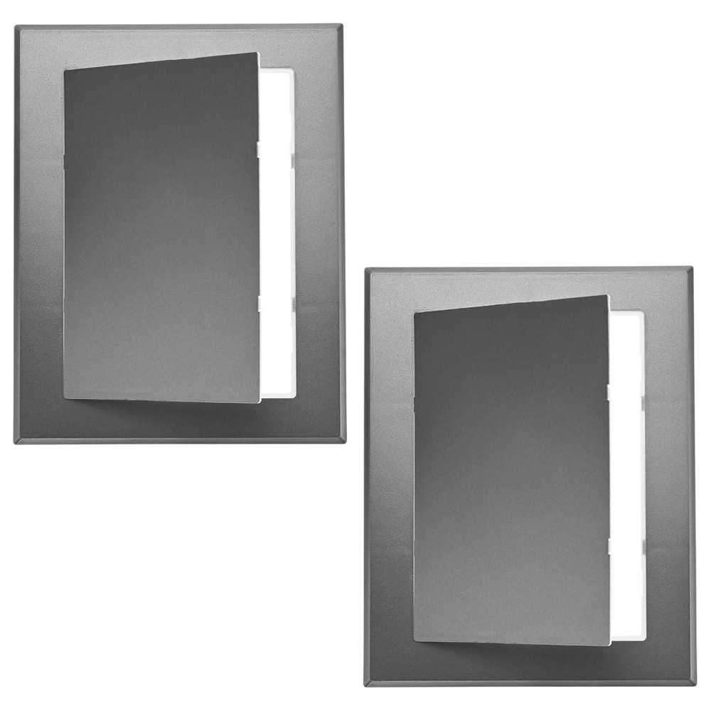 2-Pack Access Panel for Drywall, 7x5" Plastic Removable [Grey, Rectangle]