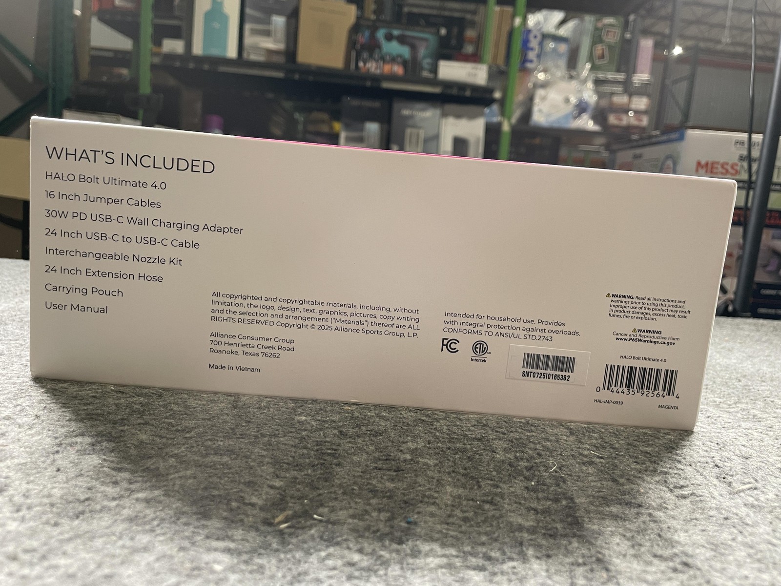 Halo Bolt Ultimate 4.0 Jump Starter Air Compressor Portable Magenta HAL-BM-6039