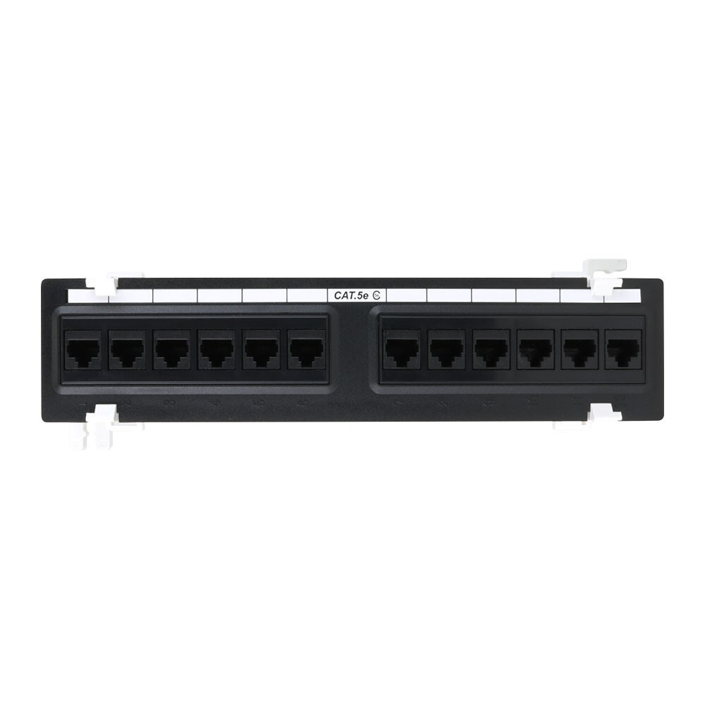 Construct Pro 12-Port Cat5e Wall Mount Patch Panel, RoHS Compliant