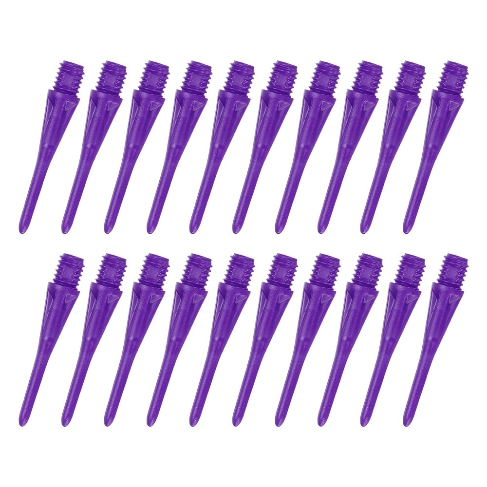 30Pcs Plastic Dart Tips,Game 2BA Thread Soft Darts Tips Purple