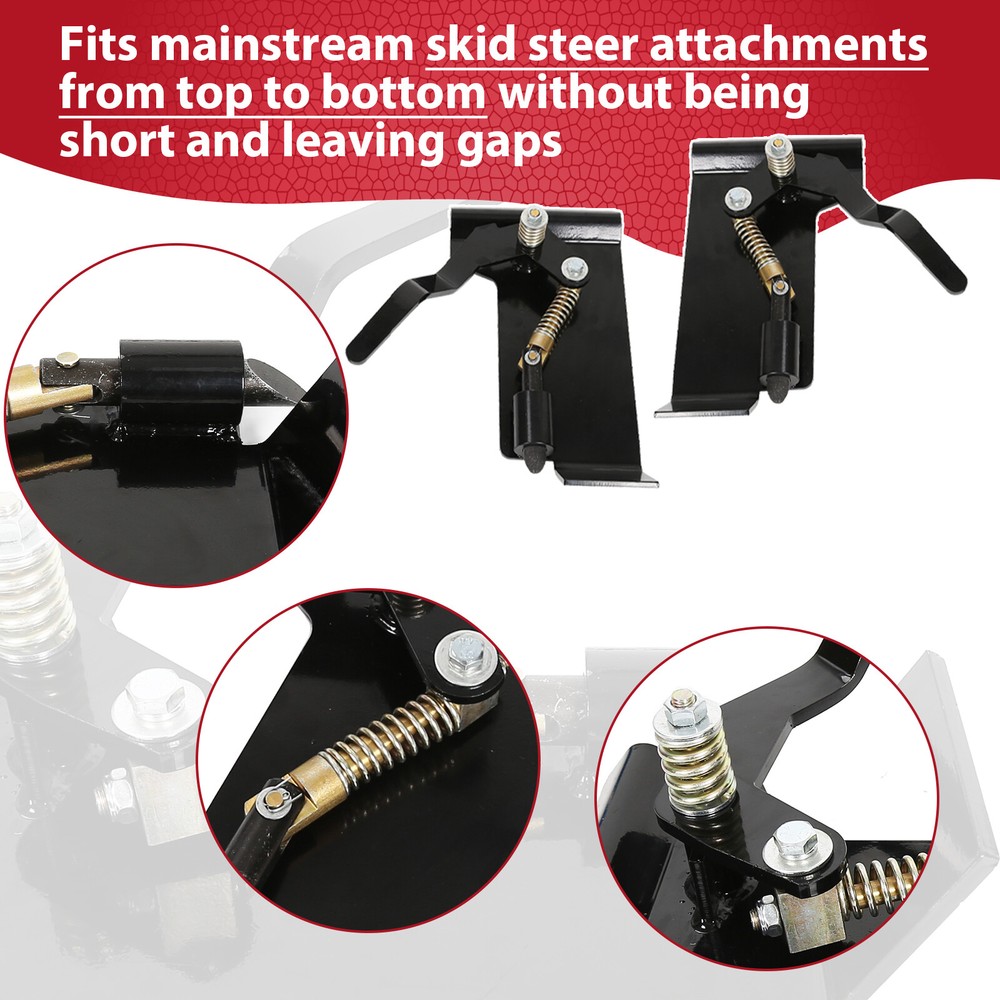 2X Weld On Skid Steer Quick Attach Conversion Adapter Quick Tach Latch Box