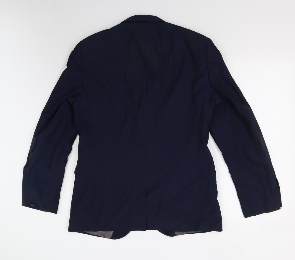 NEXT Mens Blue Wool Blend Suit Jacket Size 40