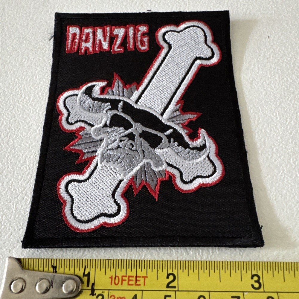 DANZIG CROSS SHAPED EMBROIDERED PATCH