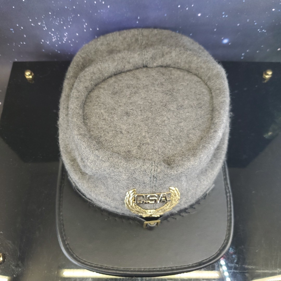 Reproduction Civil War CS CSA Kepi Campaigner Quality Wool Hat With Pin VGC