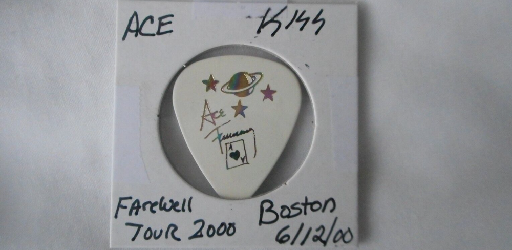 Kiss Ace Frehley Guitar Pick Farewell Tour Boston Massachusetts June 12,2000