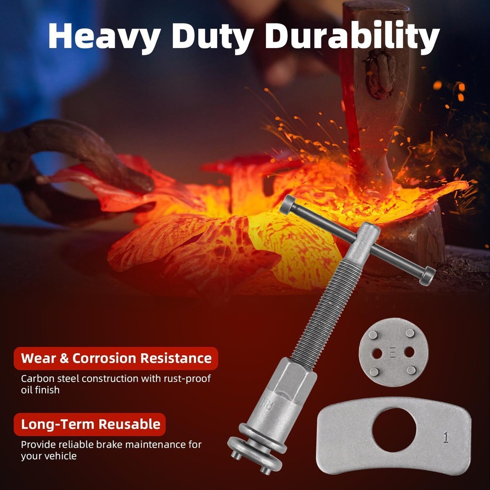 12 Pcs Disc Brake Caliper Tool Wind Back Rewind and Piston Compression Tool Kit