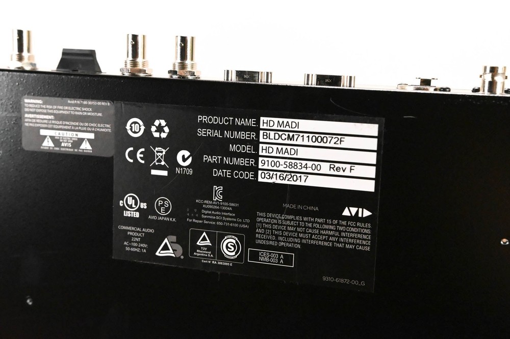 AVID HD MADI Interface for Pro Tools HD CG01ZUY