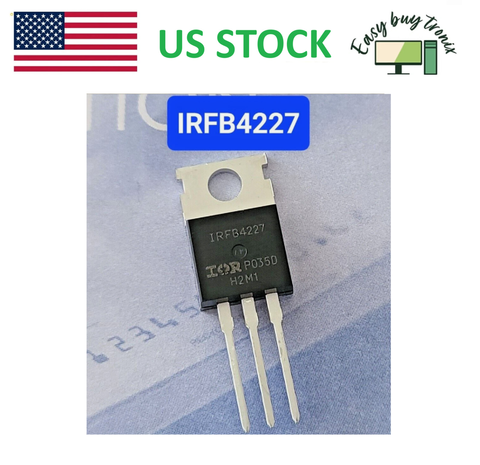 4 PCS IRFB4227 FB4227 IRFB4227PBF Power MOSFET Transistor TO-220 IR 200 V 65 A