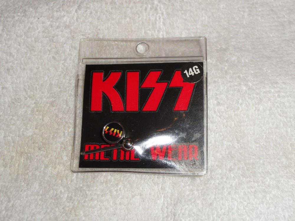 KISS Band Metal Wear Flame Logo BarBell Ring Body Jewelry