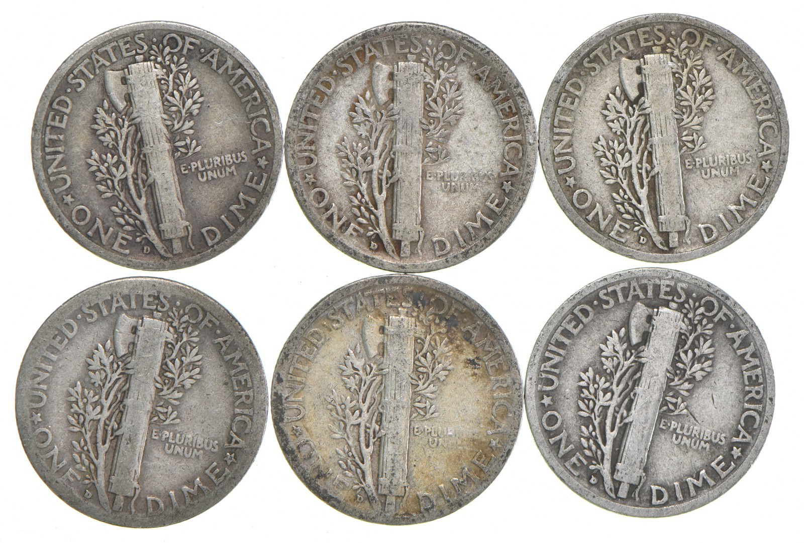 VG+ 1928-D Mercury 90% Silver Dime