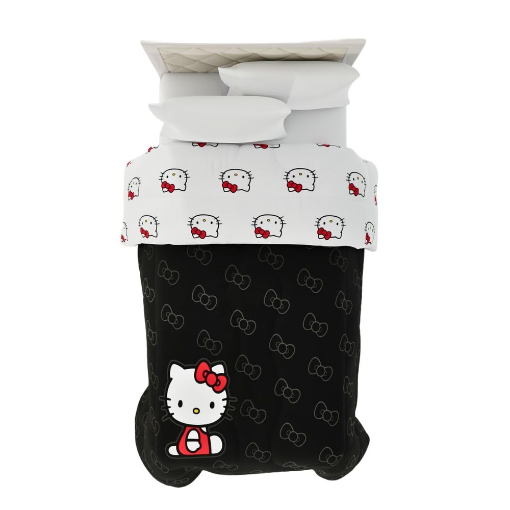 Hello Kitty Bedding Super Soft Cozy Microfiber Reversible Twin,
