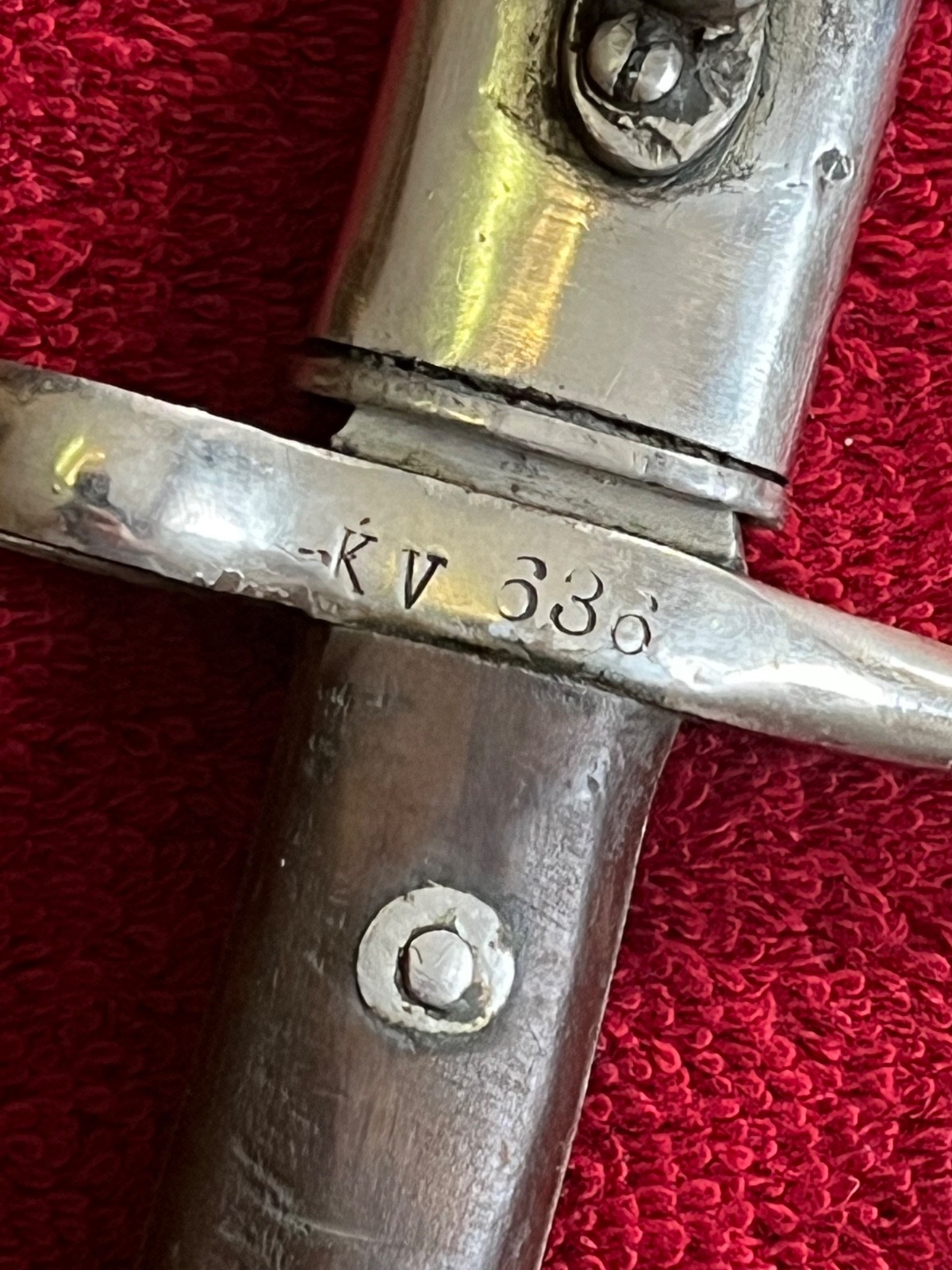 WWI ITALIAN M70/15 VETTERLI BAYONET ON M91 PATTERN