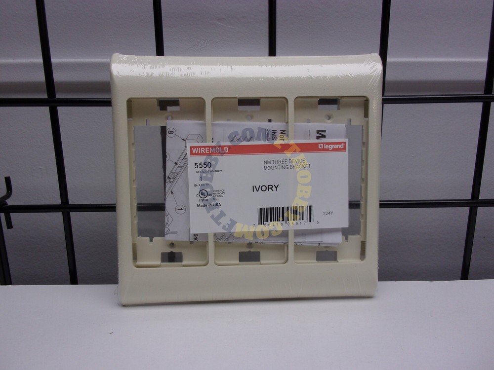 Wiremold 5550 Device Inline Bracket, 5500 Series Raceway, Ivory