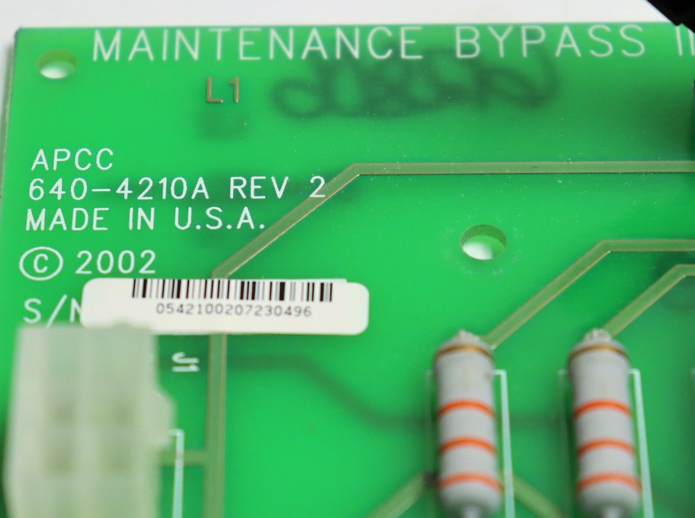 APC 640-4210A REV 2 Maintenance Bypass Interface