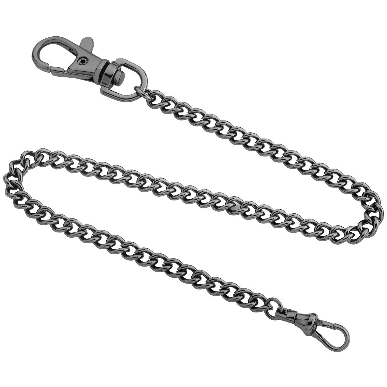 Gotham Men's Gunmetal Stainless Steel Analog Quartz Date Pocket Watch