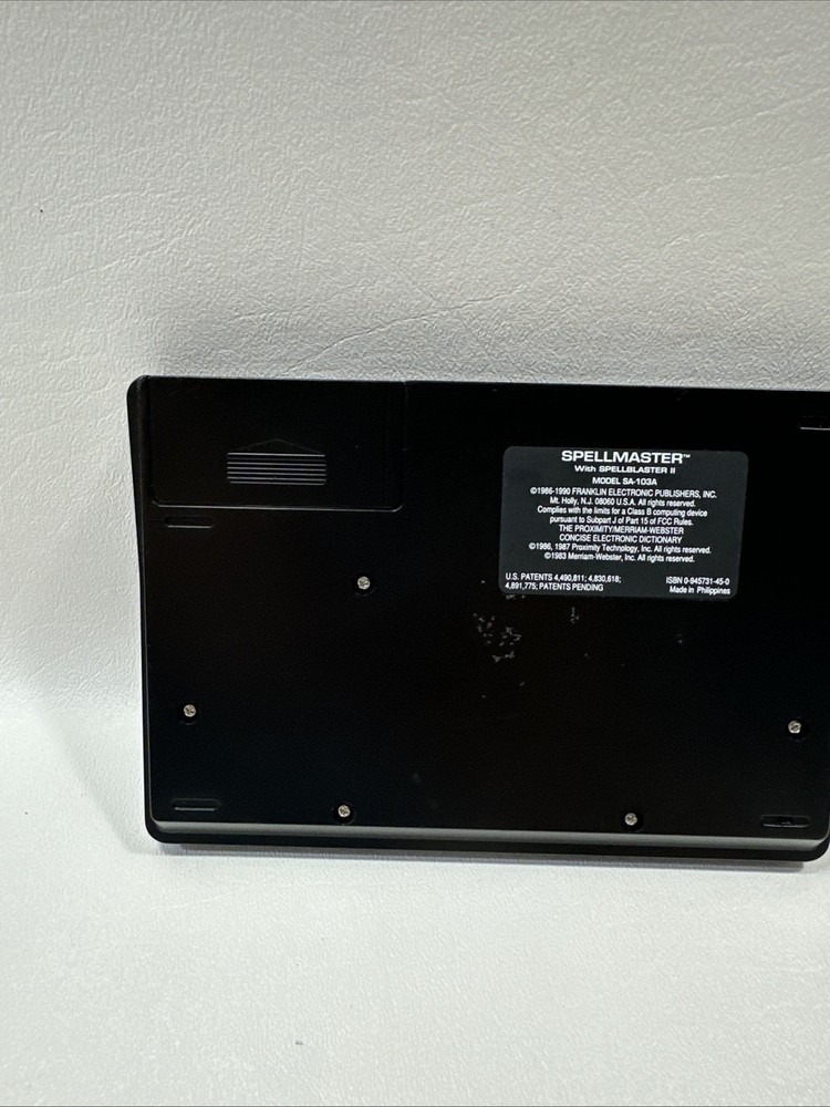 Franklin Computer Spell Master SA-103A Linguistic Technology Spellblaster 2