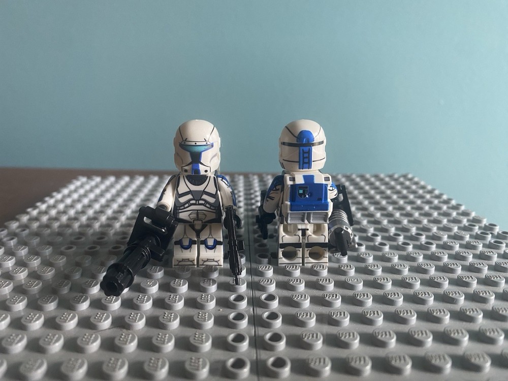 CUSTOM Star Wars Blue 501 Heavy Commando Clone Trooper Buildable
