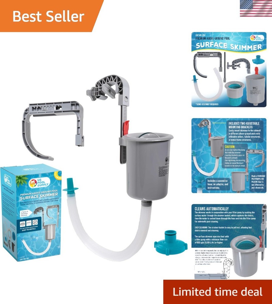 Pool Skimmer - Above Ground Pool Skimmer, Floating Pool Surface Skimmer, Pool...