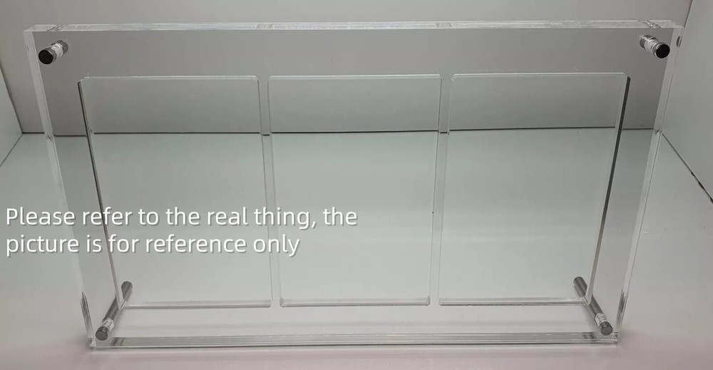 3 Compartment High Definition Acrylic 35-75pt Card Collector Desktop Display