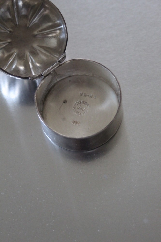 Extremely rare Taxco SIGNED PHP 1950s snuff pill box