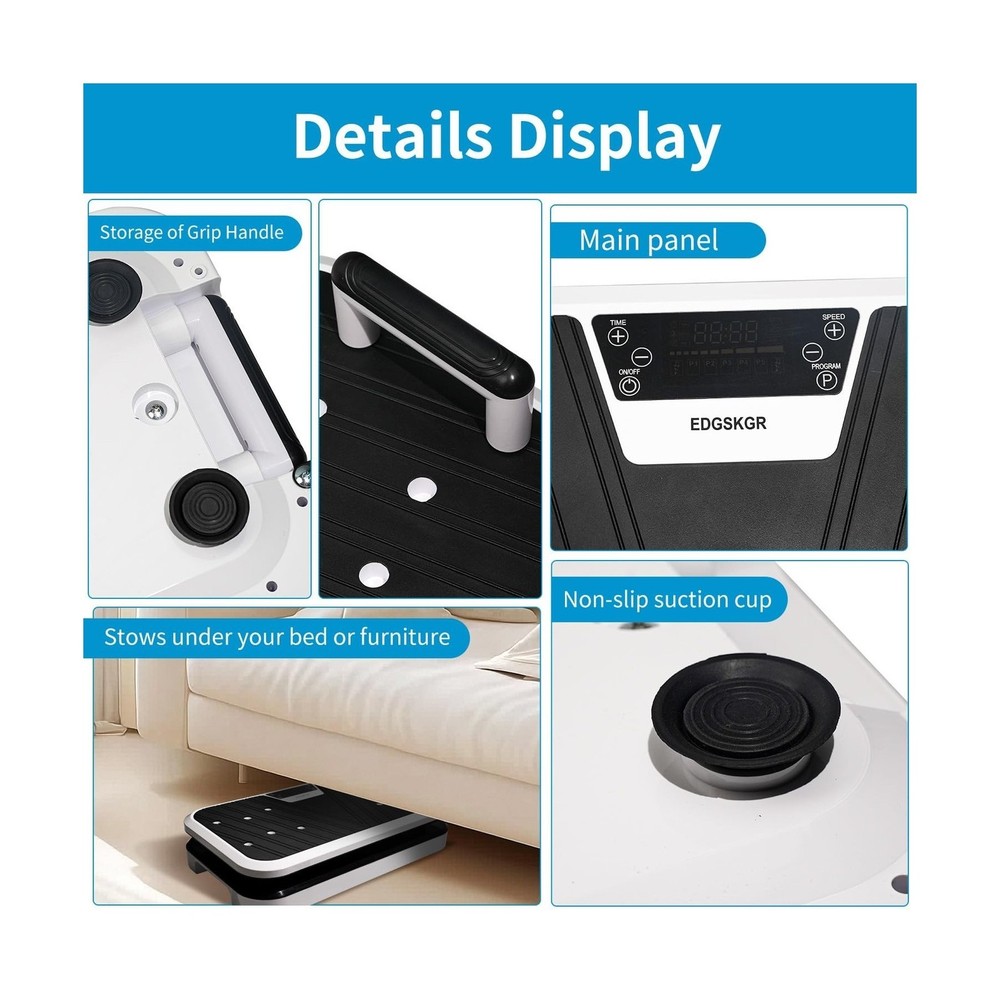 Vibration Plate Exercise Machine with Pushup Handle & Bluetooth, Full-Body Vi...