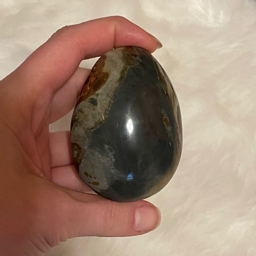 Polychrome Jasper Egg Palm Stone