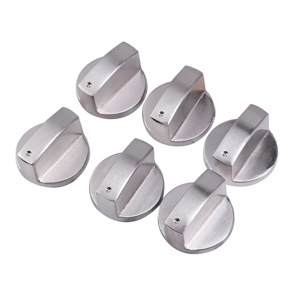 New 6pcs Universal Gas Stove Knobs Cooker Oven Kitchen Control Metal Replace