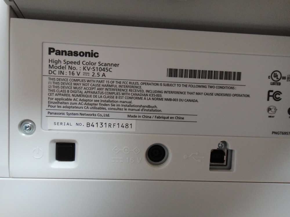 Panasonic KV S1045C Document Sheetfed Scanner