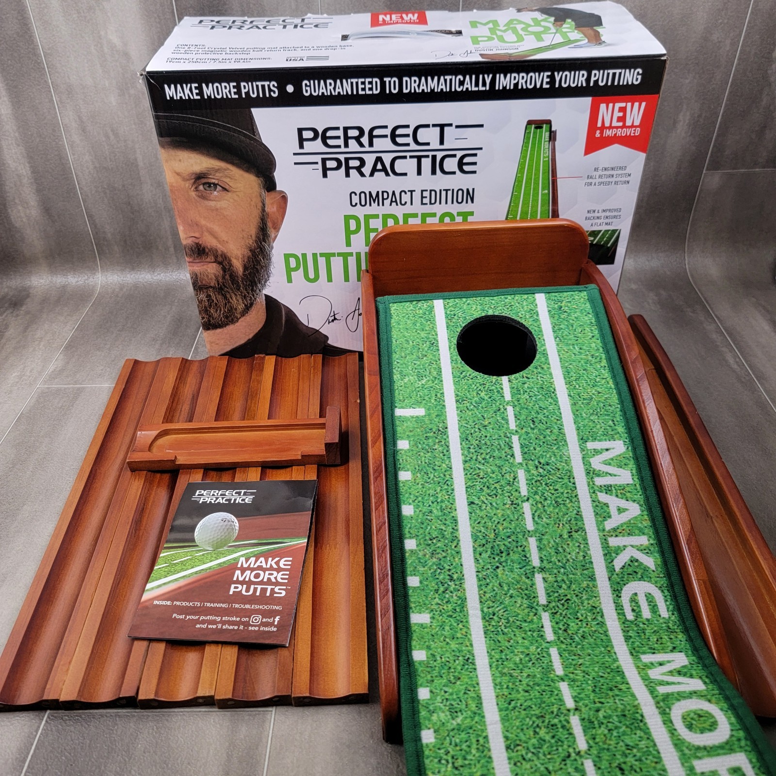 Perfect Practice Golf Putting Mat Compact Edition 8ft