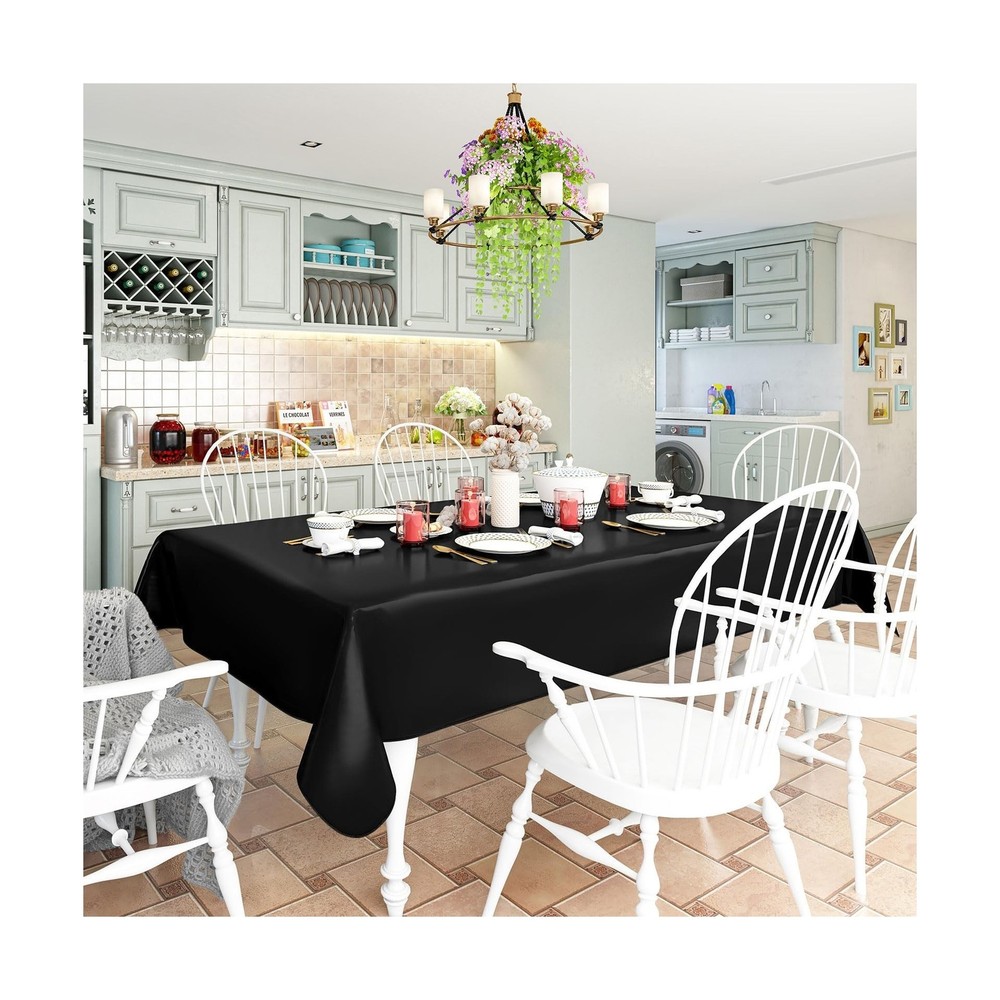 homing Rectangle Vinyl Tablecloth, Waterproof Spillproof Plastic Flannel Back...