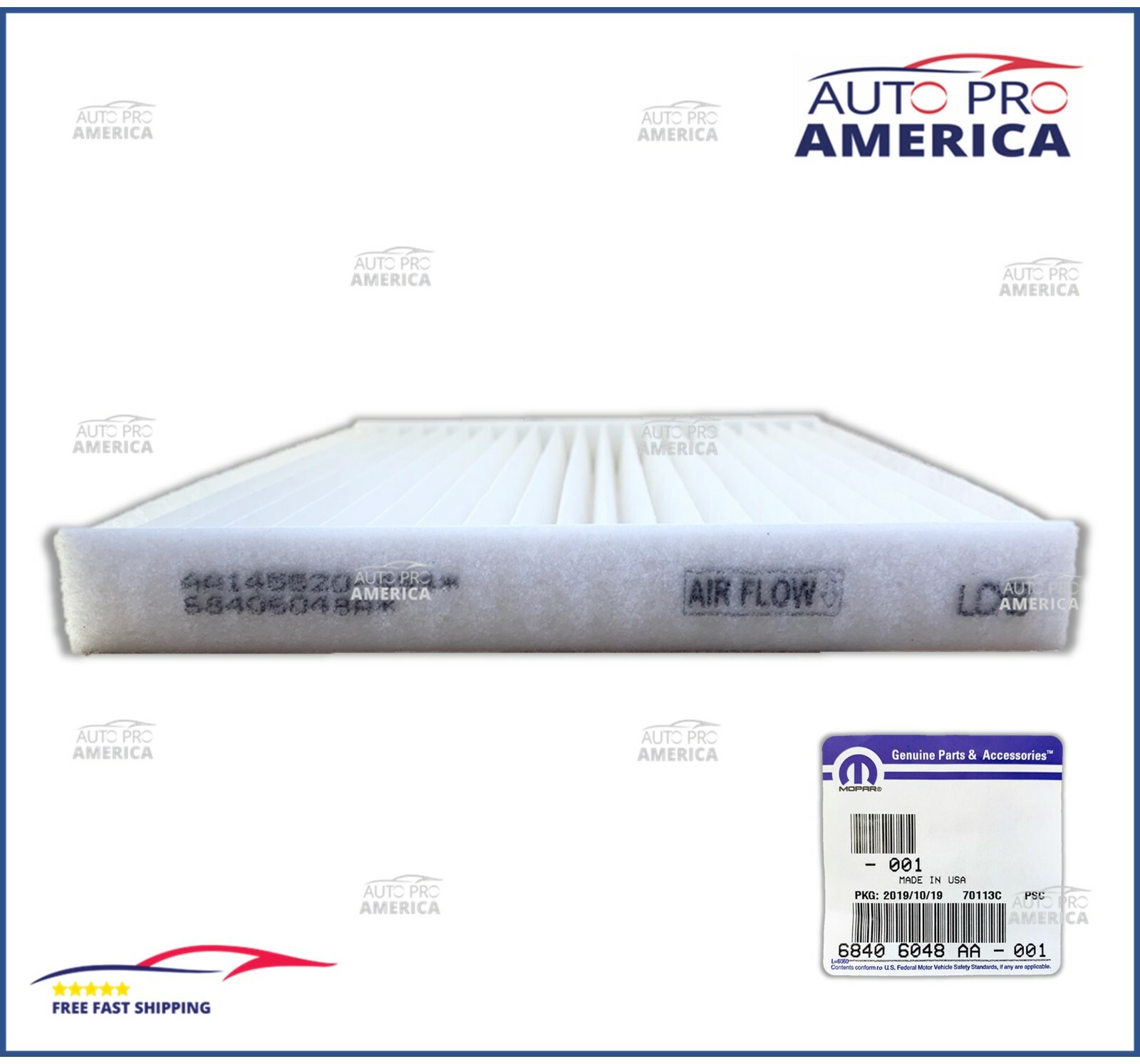 NEW OEM MOPAR DODGE RAM 1500 2500 3500 4500 2009-24 Cabin Air Filter 68406048AA