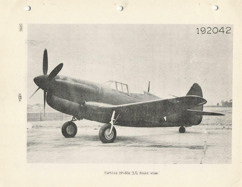 1945 AAF CURTISS-WRIGHT XP-60A,C,E FIGHTER INSPECTION, PERFORMANCE,ACCEPTANCE-CD