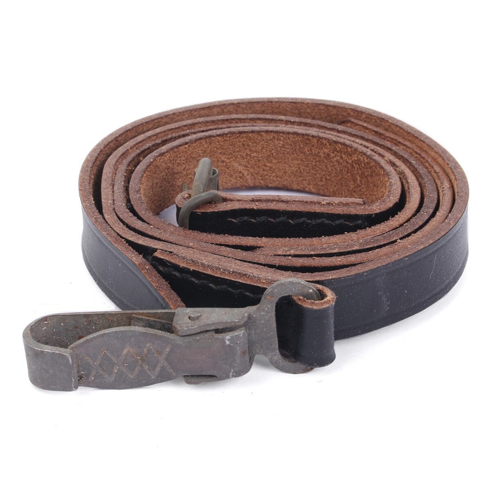 WW2 German Army Leather Canteen Strap- Excellent Reproduction