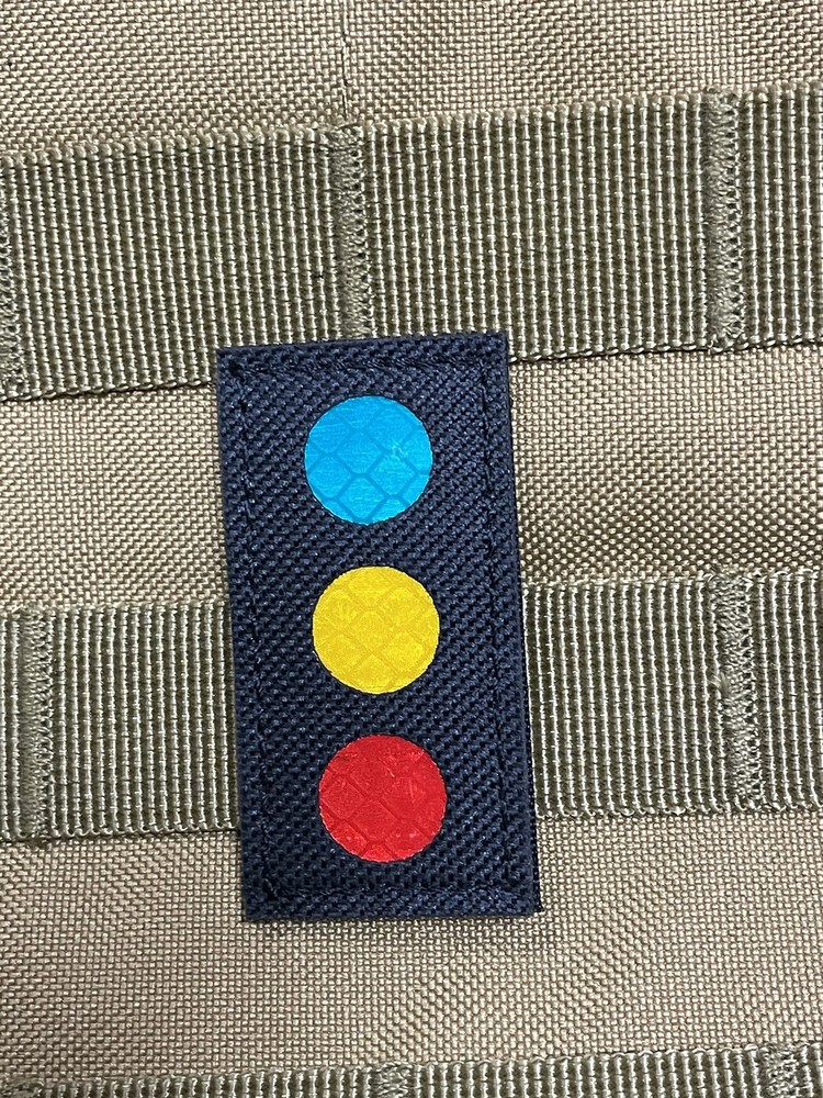 Reflective IR Stop Light Traffic Patch Hook & Loop Airsoft Morale Tactical